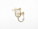 [Video] [18K Yellow Gold] Spring-loaded earring parts with eyelets (1 pair)