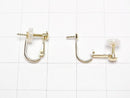 [Video] [18K Yellow Gold] Spring-loaded earring parts with eyelets (1 pair)