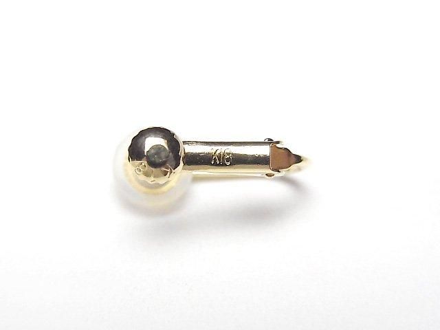 [Video] [18K Yellow Gold] Spring-loaded earring parts with eyelets (1 pair)