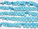 [Video] Arizona Kingman Turquoise AA++ Chestnut Faceted Briolette half or 1strand beads (aprx.6inch/14cm)