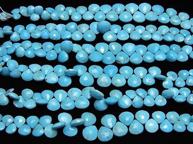 [Video] Arizona Kingman Turquoise AA++ Chestnut Faceted Briolette half or 1strand beads (aprx.6inch/14cm)
