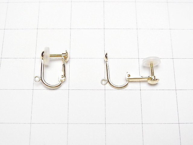 [Video][18K Yellow Gold] Earring parts with Ring 1 pair