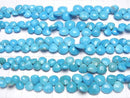 [Video] Arizona Kingman Turquoise AA++ Chestnut Faceted Briolette half or 1strand beads (aprx.6inch/14cm)