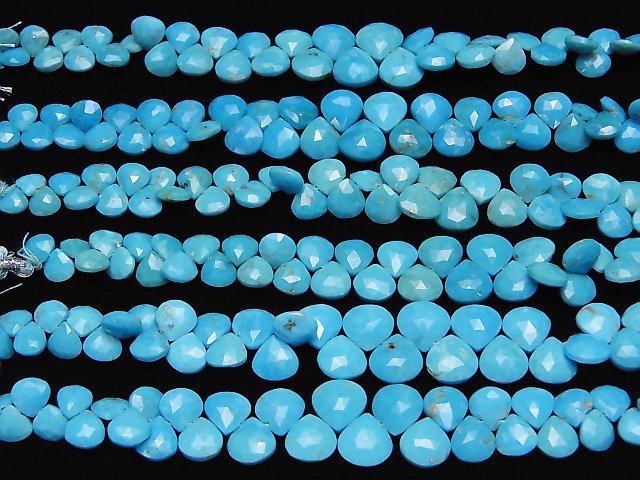[Video] Arizona Kingman Turquoise AA++ Chestnut Faceted Briolette half or 1strand beads (aprx.6inch/14cm)