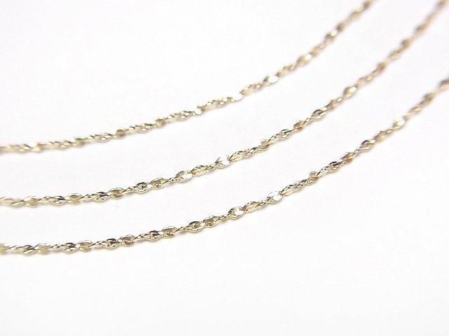 [Video] [K10 Yellow Gold] Twist (S-shaped) Chain Necklace, Approx. 0.7mm Wide, 1pc