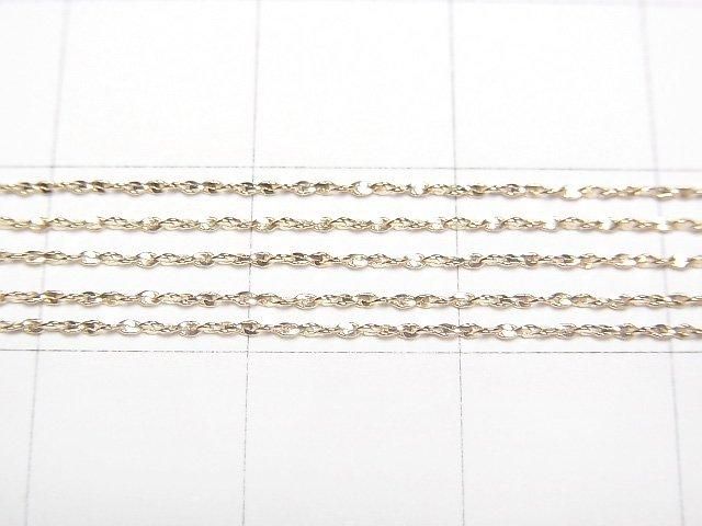 [Video] [K10 Yellow Gold] Twist (S-shaped) Chain Necklace, Approx. 0.7mm Wide, 1pc