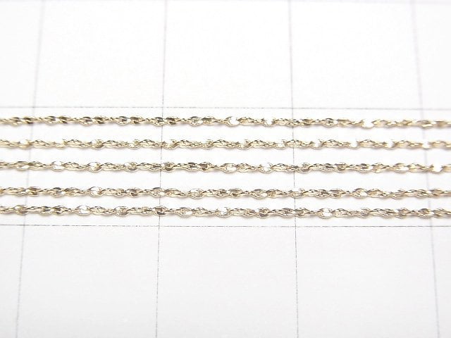 [Video][K10 Yellow Gold]Twist (S-shaped) Chain Approx. 0.7mm Width Necklace 1pc