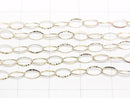 [Video][K10 Yellow Gold] Faceted Oval Chain Necklace, Approx. 3.3mm Wide, 1 Piece