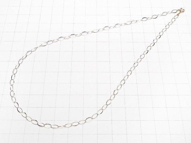 [Video][K10 Yellow Gold] Faceted Oval Chain Necklace, Approx. 3.3mm Wide, 1 Piece