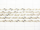 [Video][K10 Yellow Gold]Half Flat Oval Chain Approx. 1.9mm Width Necklace 1pc
