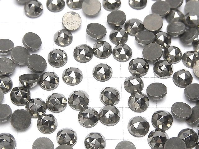 [Video] Pyrite Loose stone Round Rose Cut 6x6mm 3pcs