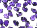 [Video]High Quality Amethyst AAA Loose stone Pear shape Faceted 8x6mm 3pcs