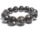 [Video][One of a kind] Kenya Sericho Pallasite Meteorite Round 16mm Bracelet NO.1