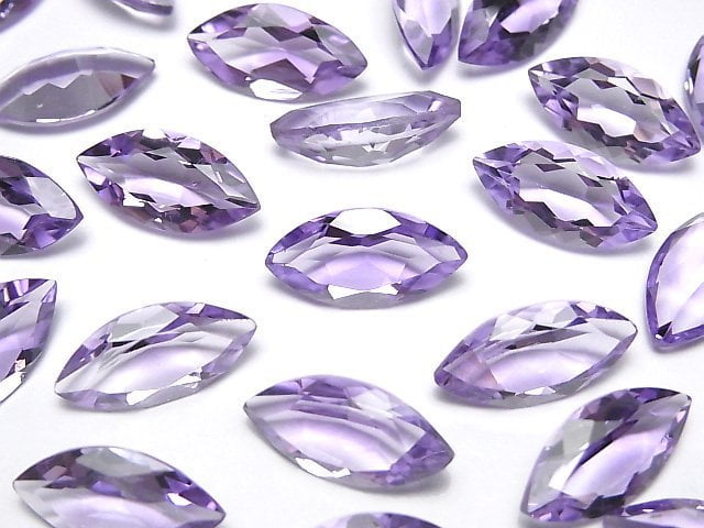 [Video]High Quality Amethyst AAA Loose stone Marquise Faceted 16x8mm 2pcs