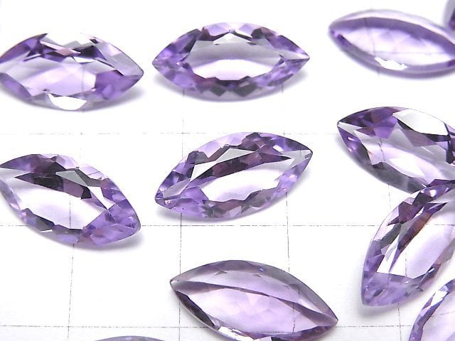 [Video]High Quality Amethyst AAA Loose stone Marquise Faceted 16x8mm 2pcs