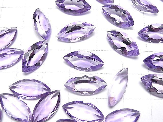 [Video]High Quality Amethyst AAA Loose stone Marquise Faceted 16x8mm 2pcs