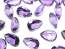 [Video]High Quality Amethyst AAA Loose stone Pear shape Faceted 13x9mm 2pcs