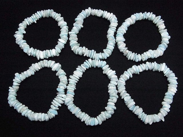 [Video] Larimar Pectolite AA++ Chips (Small Nugget) Bracelet