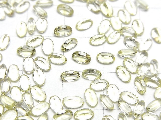 [Video]High Quality Lemon Quartz AAA Loose stone Oval Faceted 5x3mm 10pcs