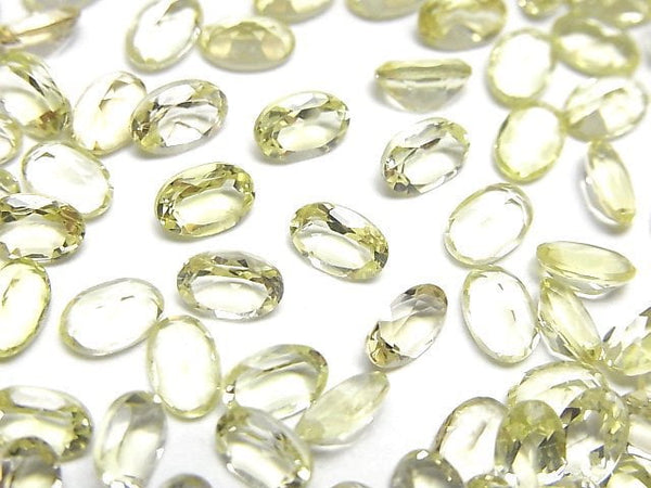 [Video]High Quality Lemon Quartz AAA Loose stone Oval Faceted 6x4mm 10pcs