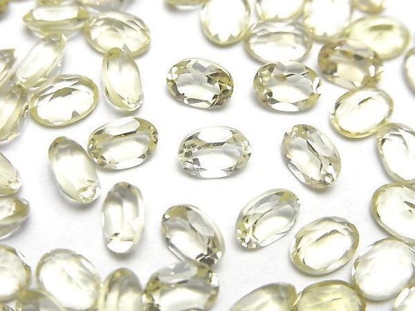 [Video]High Quality Lemon Quartz AAA Loose stone Oval Faceted 7x5mm 10pcs