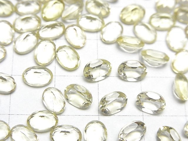 [Video]High Quality Lemon Quartz AAA Loose stone Oval Faceted 7x5mm 10pcs