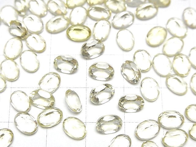 [Video]High Quality Lemon Quartz AAA Loose stone Oval Faceted 7x5mm 10pcs