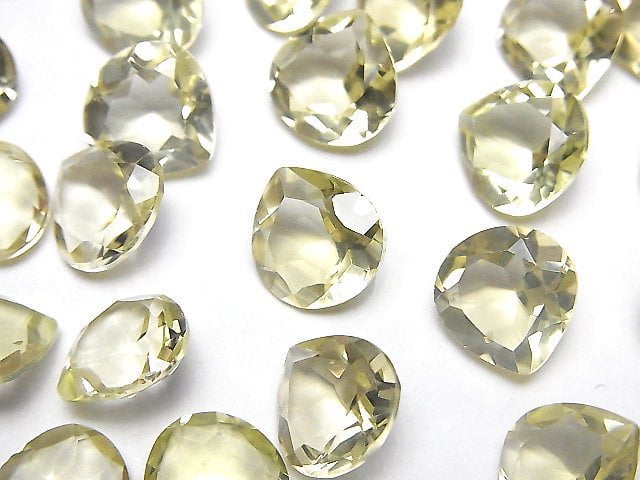 [Video]High Quality Lemon Quartz AAA Loose stone Chestnut Faceted 10x10mm 3pcs