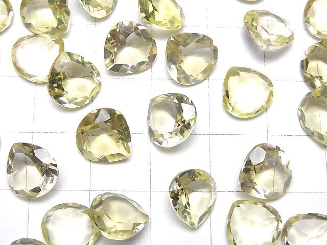 [Video]High Quality Lemon Quartz AAA Loose stone Chestnut Faceted 10x10mm 3pcs