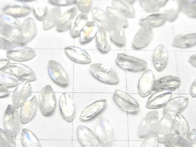 [Video]High Quality Rainbow Moonstone AAA- Loose stone Marquise Faceted 6x3mm 5pcs