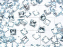 [Video] High Quality Sky Blue Topaz AAA Loose Stone, Square Faceted, 4x4mm, 5pcs