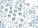 [Video] High Quality Sky Blue Topaz AAA Loose Stone, Square Faceted, 4x4mm, 5pcs