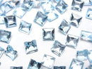 [Video]High Quality Sky Blue Topaz AAA Loose stone Square Faceted 5x5mm 5pcs