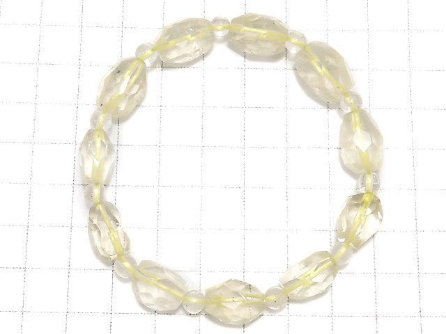 [Video][One of a kind] Libyan Desert Glass Faceted Nugget & Round Bracelet NO.7