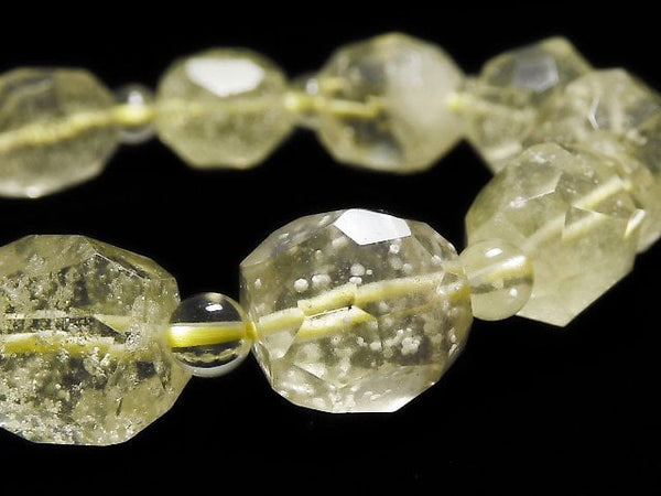 [Video][One of a kind] Libyan Desert Glass Faceted Nugget & Round Bracelet NO.9