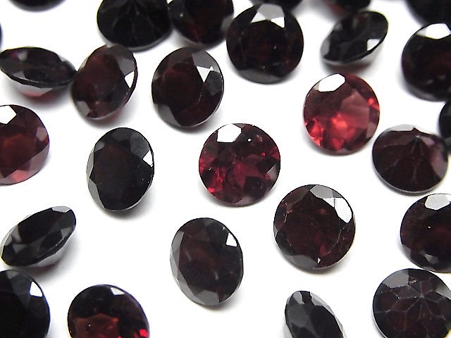 [Video]High Quality Mozambique Garnet AAA- Loose stone Round Faceted 8x8mm 3pcs