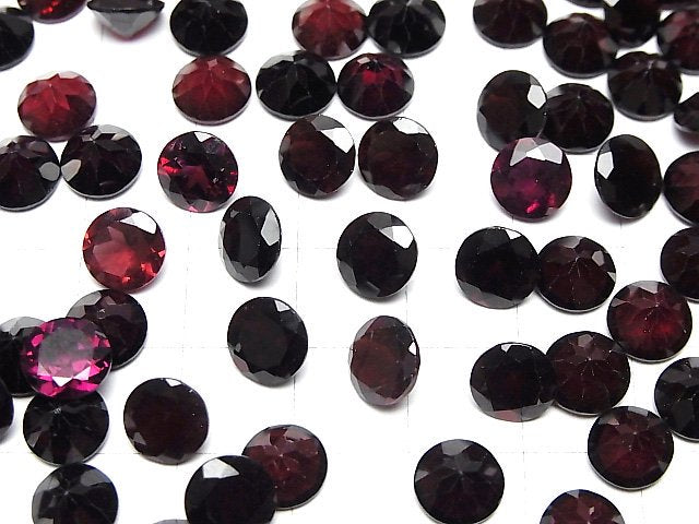 [Video]High Quality Mozambique Garnet AAA- Loose stone Round Faceted 8x8mm 3pcs