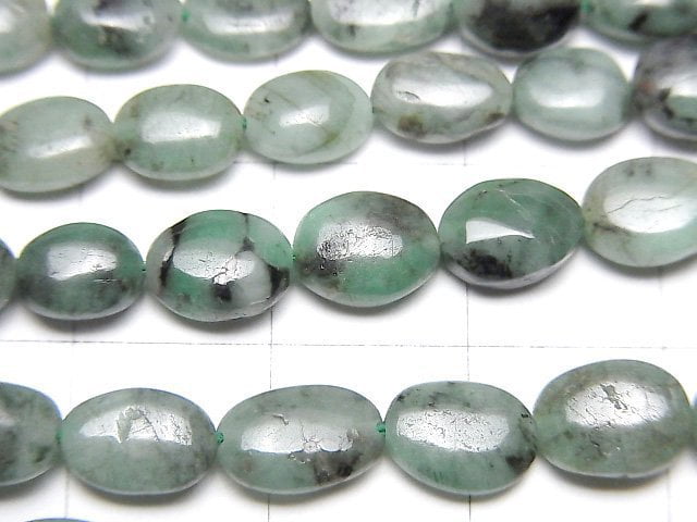 [Video] Brazilian Emerald AA+ Oval half or 1strand beads (aprx.15inch/38cm)