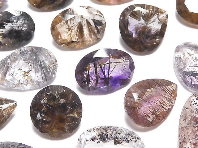 [Video]Elestial Quartz AA++ Loose stone mixed shape Faceted 10pcs