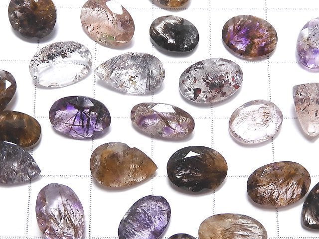 [Video]Elestial Quartz AA++ Loose stone mixed shape Faceted 10pcs