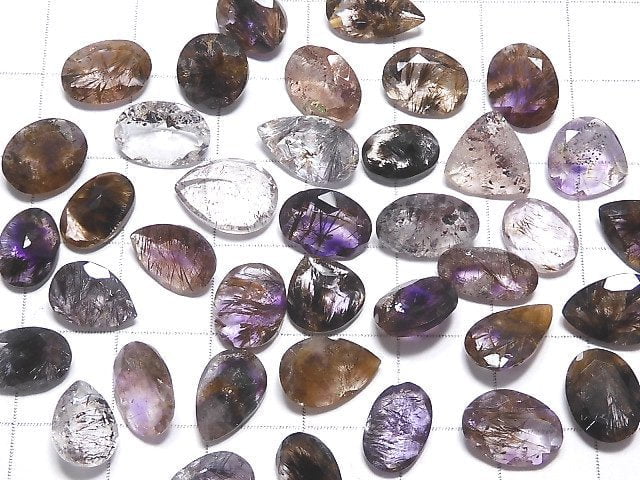 [Video]Elestial Quartz AA++ Loose stone mixed shape Faceted 10pcs