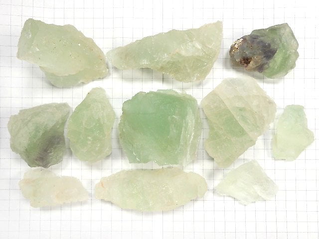 [Video][One of a kind] Green Fluorite Cluster 11pcs Set NO.2