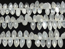 [Video]High Quality White Moonstone AA++ Marquise Rice (Smooth) half or 1strand beads (aprx.7inch/18cm)