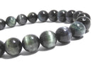 [Video][One of a kind] Tourmaline Cat's Eye Round 7.5mm Bracelet NO.1