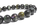 [Video][One of a kind] Tourmaline Cat's Eye Round 8mm Bracelet NO.2
