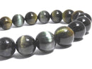 [Video][One of a kind] Tourmaline Cat's Eye Round 9.5mm Bracelet NO.9