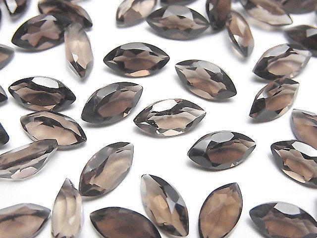 [Video]High Quality Smoky Quartz AAA Loose stone Marquise Faceted 10x5mm 5pcs