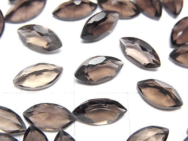 [Video]High Quality Smoky Quartz AAA Loose stone Marquise Faceted 10x5mm 5pcs