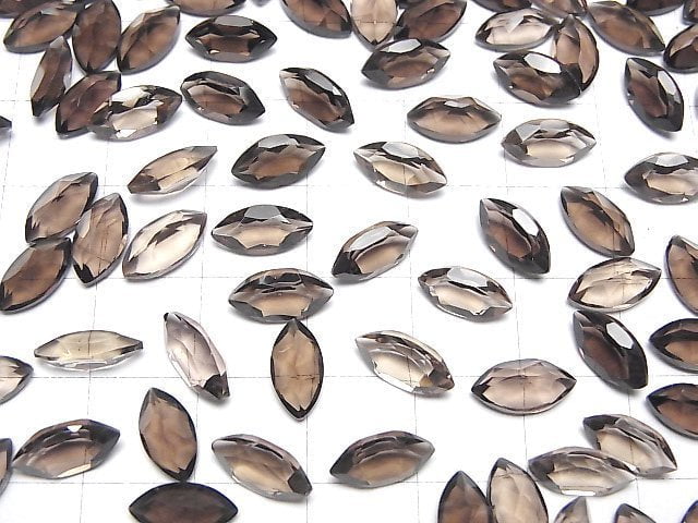 [Video]High Quality Smoky Quartz AAA Loose stone Marquise Faceted 10x5mm 5pcs