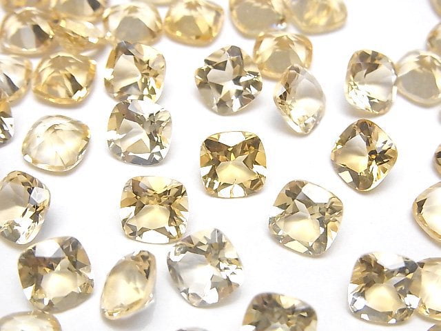[Video]High Quality Citrine AAA Loose stone Square Faceted 7x7mm 4pcs
